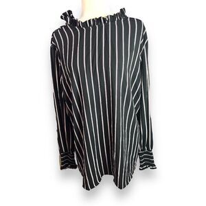 Lilian Long Sleeve Striped Blouse Plus Size